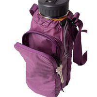 Sacs porte-bouteilles en nylon légers, pliables et portables, avec poche pour téléphone portable, pour les voyages d'aventure, la randonnée et l'usage quotidien