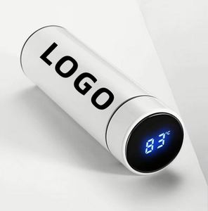 ขวดน้ำสแตนเลสขนาด 500 มล. ปรับแต่งได้ตามต้องการ พร้อมหน้าจอ LED แสดงผลอัจฉริยะ กระติกน้ำสุญญากาศเก็บความร้อน/เย็น พร้อมคุณสมบัติพิเศษ - Product Image 1