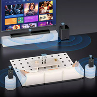 Wanyin Sistem Home Theater TV Nirkabel Penuh 5.1.2 Kanal Berbahan Kayu dengan Soundbar Subwoofer Sound Echo Wall Karaoke 2025