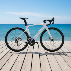 Nouveau vélo de route en carbone à axe traversant 2026 - Vélo de course aérodynamique 16 vitesses avec pédales ordinaires pour le cyclisme de compétition et l'entraînement de triathlon - Product Image 2