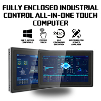 PC industriel tout-en-un Emi scellé et embarqué, système Win10 Linux, écran tactile capacitif, pour l'automatisation HMI