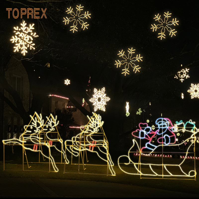 Outdoor Christmas 2D Reindeer Decorations Animated