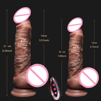Consolador Realista de Gran Venta para Mujeres Moderno y de Última Generación Hecho a Medida Consolador Eléctrico Grande Telescópico Pene Femenino