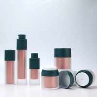 Flacon pompe sans air de luxe 15ml 30ml 50ml, carré ou rond, en plastique, pour lotion cosmétique et shampoing
