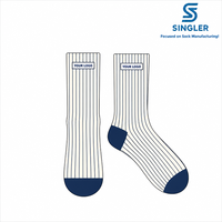 Chaussettes de sport personnalisées avec logo brodé, chaussettes athlétiques respirantes en coton, chaussettes de qualité supérieure personnalisées pour équipes et clubs
