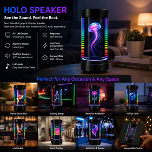 Haut-parleur Holo avec écran LED de 5,5 pouces, affichage holographique 3D en temps réel, audio USB, haut-parleur intégré, multicolore, publicité montée sur table - Product Image 3