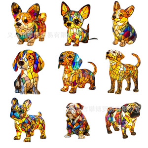 Dog Shape Resin <b>LED</b> Night <b>Light</b> Tap Control <b>USB</b> Powered Color Changing Desk Ornament Bedside Lamp - Product Image 5