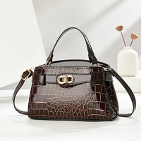 Sac à main tendance pour femme, motif crocodile, forme carrée, grande capacité, texture haut de gamme, design de niche, élégant