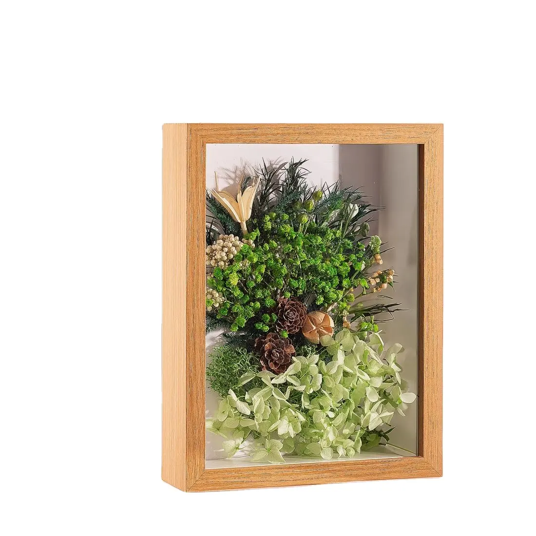 Mini Houten Fotolijsten Gedroogde Natuurlijke Bloemen Boeket Bruiloft Decoratie Ambachten Diy Tuin Bloem Plant Foto Rekwisieten Geschenken