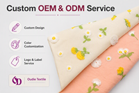Nouvelle Arrivée Tissu en Coton Respirant Brodé Floral Jaune et Blanc Partysu pour Literie, Vêtements et Textiles de Maison pour Filles