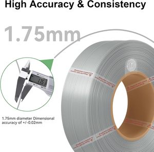 Filament d'impression 3D PLA Basic Refill Bamboo Lab - Blanc Jade (<span class=keywords><strong>10100</strong></span>) Consommables d'auto-calibration RFID pour A1, X1, P1, H2D, H2C - Product Image 3