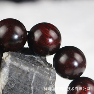 Bracelet en bois de rose indien, perles de 18 mm, haute densité d'huile, coulant dans l'eau, bijoux de cérémonie religieuse unisexe - Product Image 4