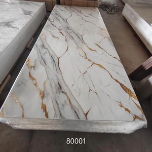 Cao bóng lớp phủ PVC tấm đá cẩm thạch UV nhựa đá cẩm thạch tường Hội Đồng Quản trị không thấm nước tường bảng UV tấm đá cẩm thạch - Product Image 2