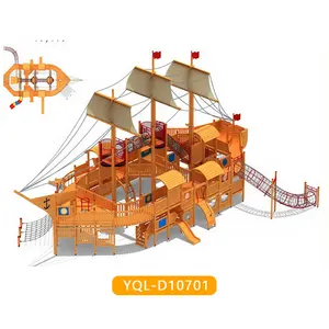 High Quality Pirate Ship Rides Playground Outdoor Kids Pirate Ship Bed With 3 Floors