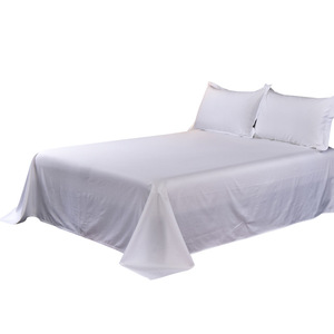 스타급 호텔 침대 시트 순면 브로케이드 새틴 직조 화이트 60피스 세트 피티드 시트 - Product Image 5