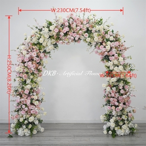 ซุ้มดอกไม้ประดิษฐ์ DKB Customize แบบสัมผัสเหมือนจริง ซุ้มดอกกุหลาบสำหรับตกแต่งงานแต่งงาน - Product Image 3