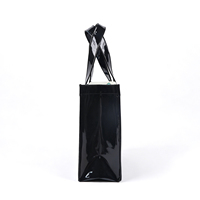Sac fourre-tout à bandoulière en PU verni brillant personnalisé avec poignées, sac de shopping réutilisable personnalisable pour femmes