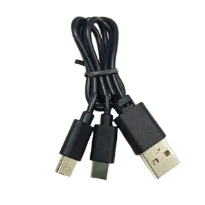 Suitable for Android headset mobile phone fast charge data cable Drag Two Type-C Charging usb data cable testing