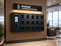 Estación de Carga Rápida Inteligente 2026 para Teléfonos Móviles, Montada en Pared, para Negocios de Alquiler, Centros Comerciales, Aeropuertos y Salas de Espera
