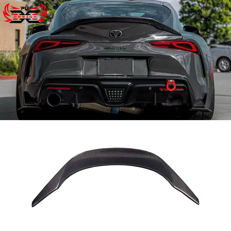 Supra TRD Style Carbon Fiber Rear Spoiler Wings for A90