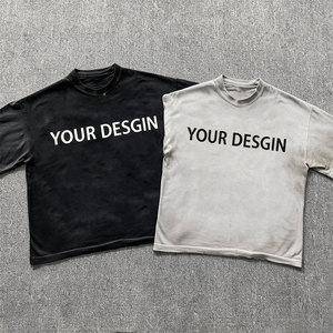 Custom T-shirt LOGO DTG T-shirt Verweerde Heren T-shirts Custom Streetwear Oversized Hoge Kwaliteit Vintage Acid Washed T-shirts - Product Image 2