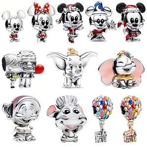 Nuevos Dijes <span class=keywords><strong>de</strong></span> Mickey y Minnie <span class=keywords><strong>de</strong></span> Pixar en Plata, Compatibles con Pulseras y Collares Pandora Originales, Joyería Fina DIY para Mujer, Regalos - Product Image 1