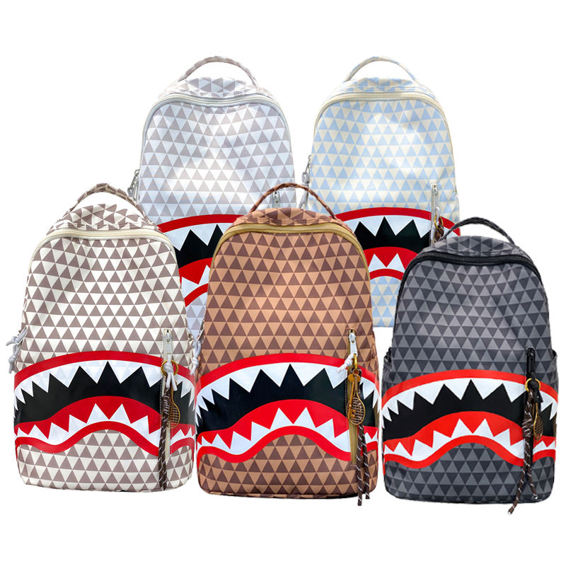 Sac à dos d'école Shark Durable, à la mode et spacieux