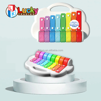 Lucky Toys bébé Instrument de musique éducatif précoce 2 in1 arc-en-ciel Xylophone Rock Roller Piano Instrument de musique Xylophone
