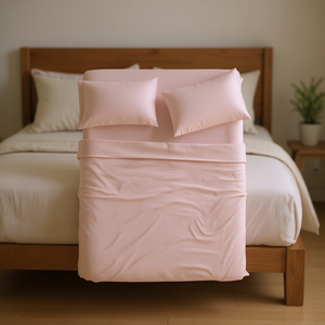 Ensemble de draps doubles en coton lavé Viasoft 212x255 cm avec 2 taies d'oreiller Hypoallergénique Lavable en machine Usage domestique - Product Image 2