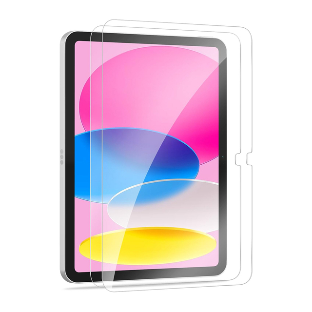 2.5D Screen Protector Clear Tablet Tempered Glass for iPad 10th Generation A16 9th 8th 7th 9H Bubble Free Anti Scratch Film