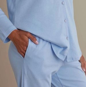 <span class=keywords><strong>Pigiama</strong></span> da <span class=keywords><strong>Donna</strong></span> in 100% Cotone <span class=keywords><strong>Blu</strong></span>, Set Due Pezzi, Abbigliamento da Notte e da Casa, Personalizzabile, ODM - Product Image 5