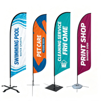Drapeau plume de plage publicitaire personnalisé en tissu polyester de qualité supérieure
