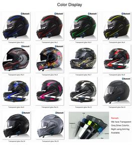 Auriculares inalámbricos con diseño de fibra de carbono para patinete eléctrico, <span class=keywords><strong>cascos</strong></span> de cara completa con doble lente abierta y Bluetooth para motocicleta - Product Image 2