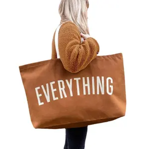 Creative factory large style women's large print plain vintage cute charming tote cotton canvas bag