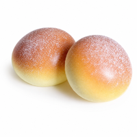 Jouet Squishy en forme de Boule de Pain Vapeur, à remontée lente, base crème imprimée, anti-stress, compagnon de bureau