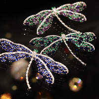 Broche libellule en zircon haut de gamme XILIANGFEIZI, luxe léger, personnalisée pour vêtements et accessoires, broche insecte