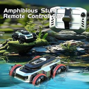Amphibious Mini Storage Toy Car Remote Control Side Sliding Universal Mecanum Wheel Stunt 2.4G Cool Mecha Style USB Cable - Product Image 5