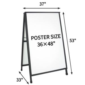 Custom Iron Heavy Duty A-Frame Double-Sided Sandwich Pavement Sign Poster Stand Frame for Indoor and Outdoor Advertising - Product Image 2