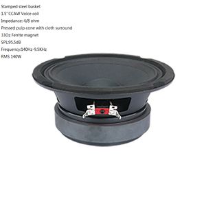 Автомобильный динамик JLD, 6,5 дюймов, профессиональный RMS, 140 Вт, автомобильный аудио, 1,5 '', звуковая катушка 95,5 <span class=keywords><strong>DB</strong></span>, звуковая система 4/8 Ом - Product Image 3