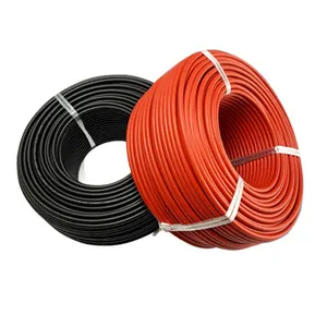 Low voltage red black tinned copper battery dc photovoltaic cable for solar pv 4mm2 6mm2 10mm2 16mm2