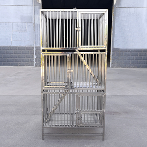 Chuồng chó sắt cao cấp, thoải mái, cửa đôi, một lớp, cỡ lớn, dùng ngoài trời - Product Image 3