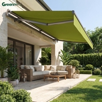 Auvent rétractable en aluminium motorisé pour terrasse, véranda, fenêtre de maison, auvent imperméable brun taille standard