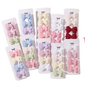 Pinza de Pelo de Mariposa de Doble Capa, Algodón y Lino para Niños, Relleno Tridimensional, Accesorio de Pelo Lindo para Niñas, Pasador de Pelo - Product Image 1