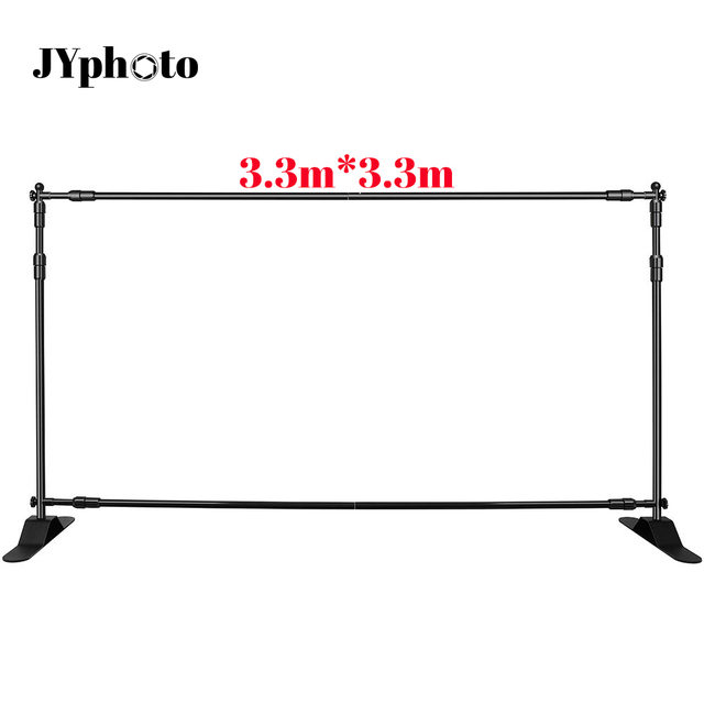 Photo Backdrop Stand  3.3*3.3m Banner Holder Adjustable Photography Poster Stand for Trade Show, Photo Booth, Parties Wedding