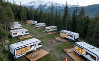 Maison préfabriquée portable de type capsule spatiale pour le camping, les voyages, les camping-cars et les campings