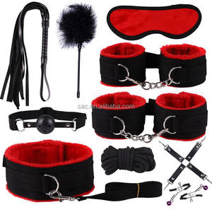 SacKnove <span class=keywords><strong>Sex</strong></span> Toys per Adulti per Coppie Set da 10 Pezzi in Morbido Nylon Peloso con Frusta Manette e Kit Bondage per Giochi BDSM e SM - Product Image 2