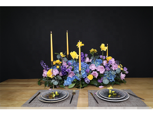 Juego de 4 piezas de poste largo Vela cónica de mezcla de cera de parafina Yuyang Romandi Vela de palo de colores mezclados Velas de Pascua Paschal - Product Image 5