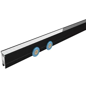 Electromagnetic Driver Sliding Door and Window System Tooth Debugging Easy to Install Hanging Rollers and Rail Blue Aluminum