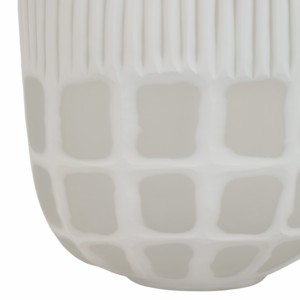 Vaso rotondo in vetro con texture a coste, vaso moderno per fiori, per soggiorno, camera da letto, ufficio, decorazioni per la casa - Product Image 5