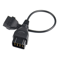 Adaptateur 12 broches vers 16 broches pour Renault, adaptateur de connecteur OBDII OBD 2 12 broches, câble d'extension de diagnostic OBD2 pour Renault